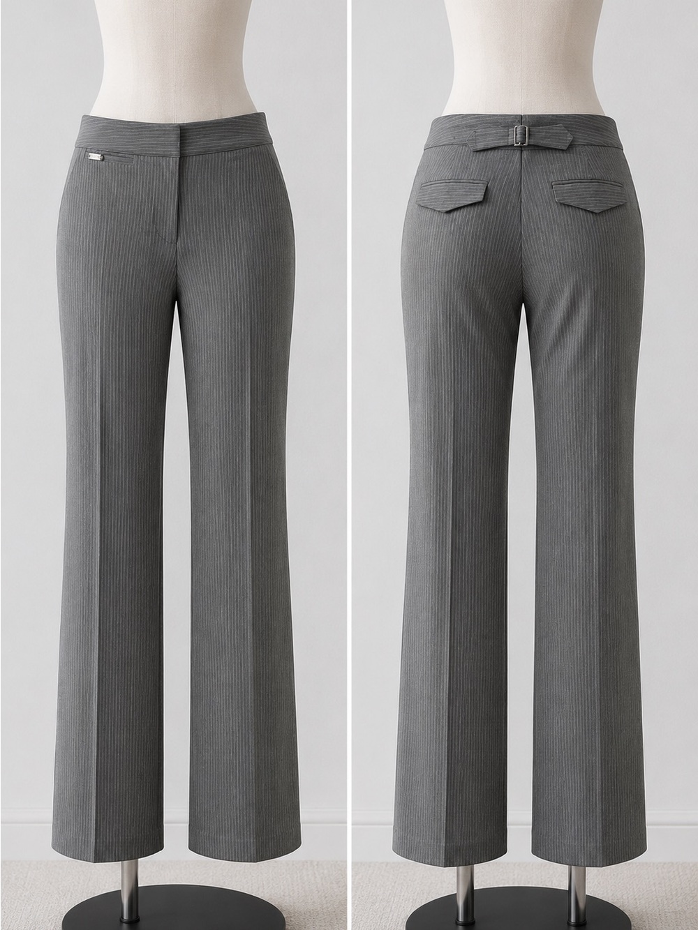 Express Editor Gray Pinstripe Dress Pants 12P
